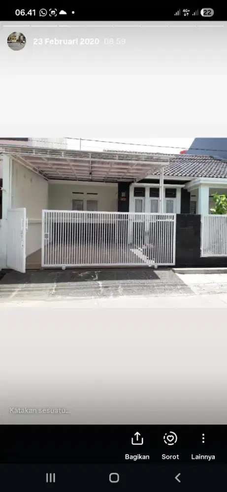 Dikontrakan/disewakan Rumah Daerah Cisaranten Untuk Muslim