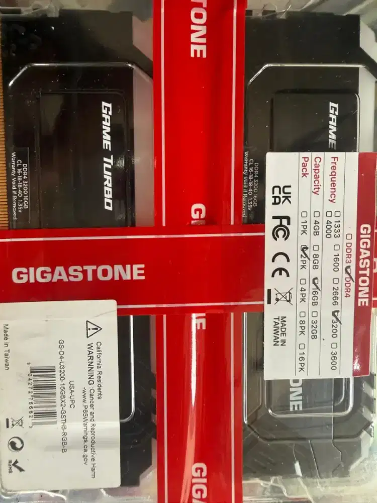 Dijual Ram gigastone 32 GB DDR4 3200 mhz