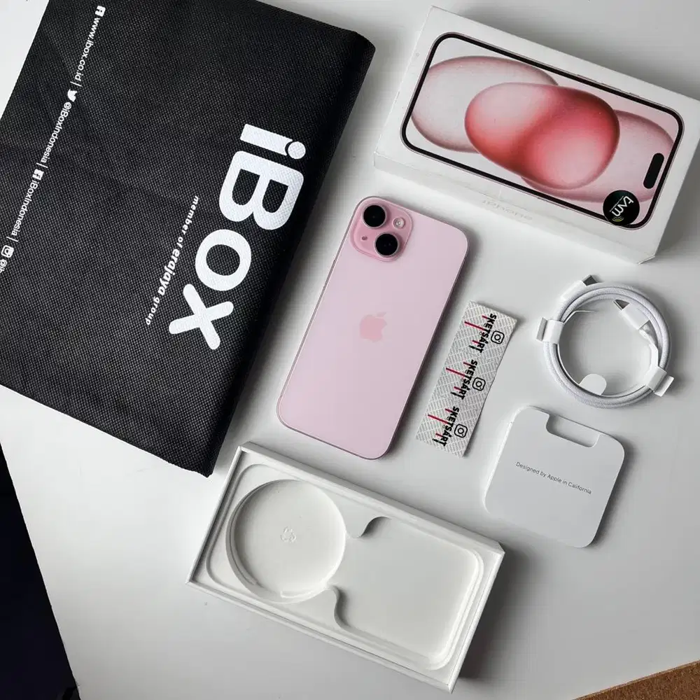 iPhone 15 128gb Pink iBox Battery Health 91% Garansi April 2026