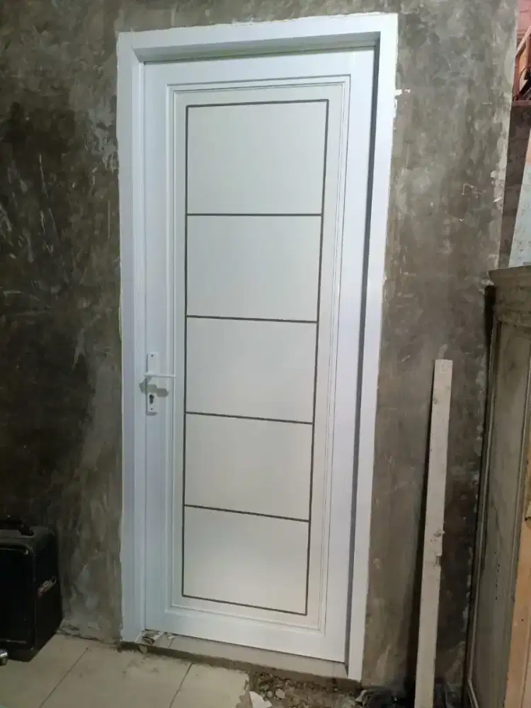Jual kusen pintu satu dan pintu dua dari bahan aluminium dan kayu