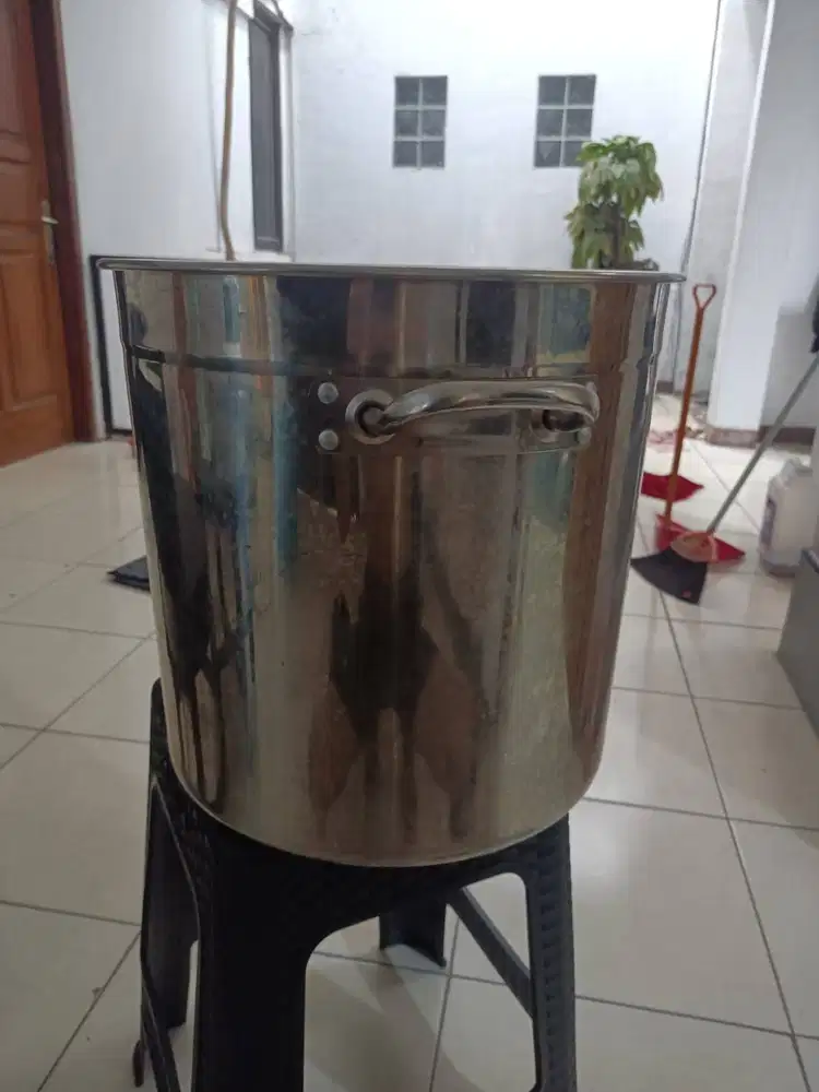Panci Besar Stainless Steel ±30–35 Liter | Tebal & Kuat