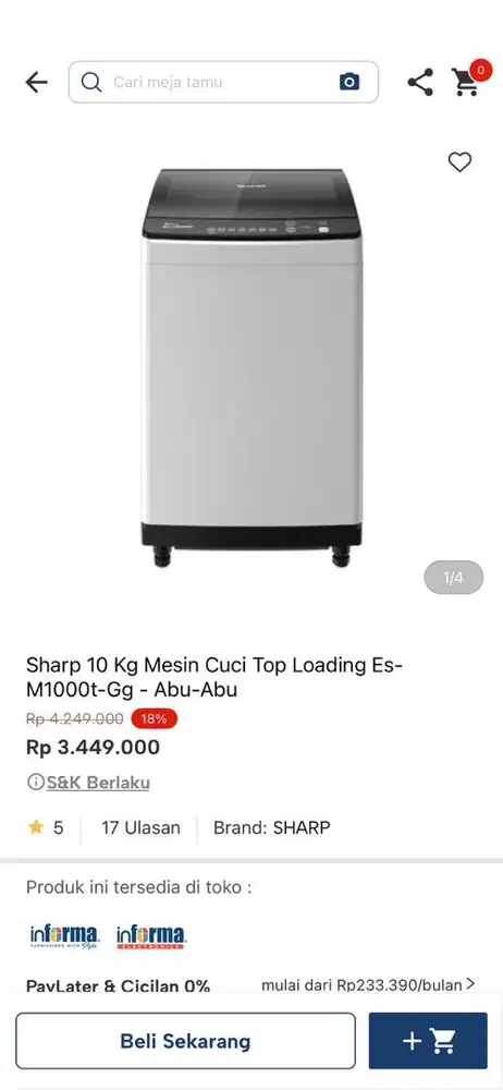 mesin cuci top loading