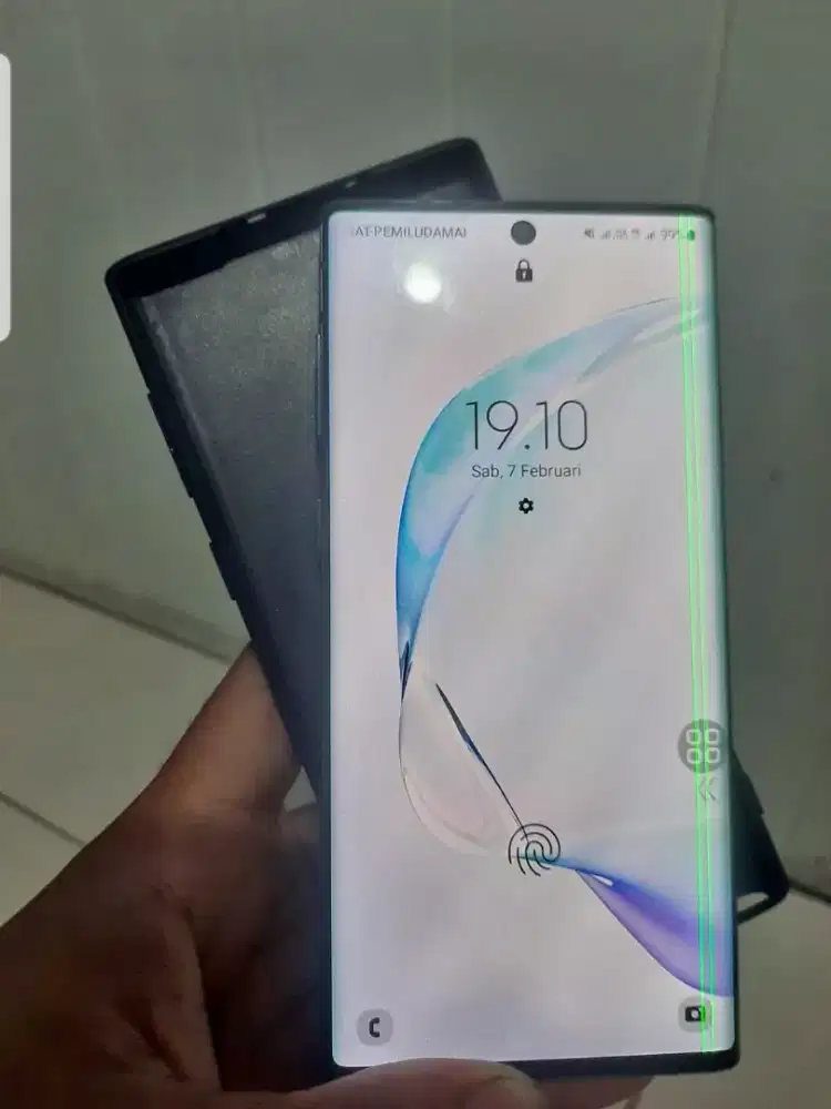 Samsung Note 10 ram 8/256 minus LCD garis hijau seperti difoto