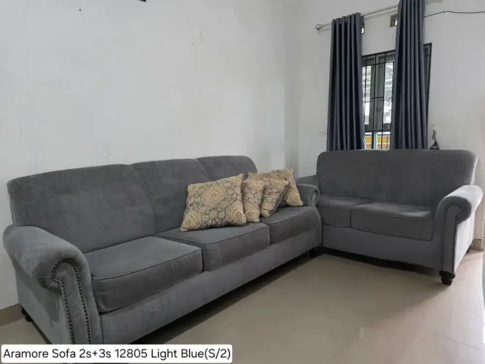 Aramore Sofa 2s+3s 12805 Light Blue(S/2)