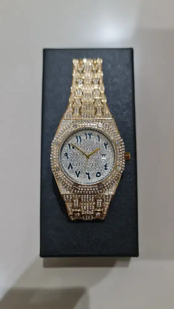 THE BLING KING Arabic Numerals Mens Watches Hip Hop Fashion Luxury Mal