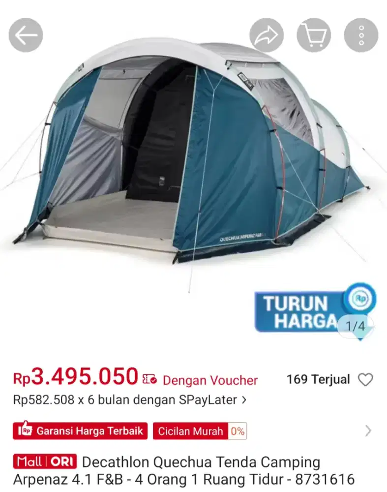 Tenda Arpenaz 4.1 Fresh and Black