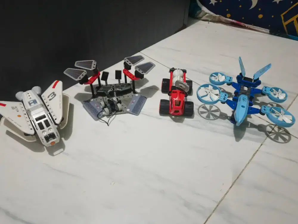 Mainan lego pesawat luar angkasa shell & bonus tambahan