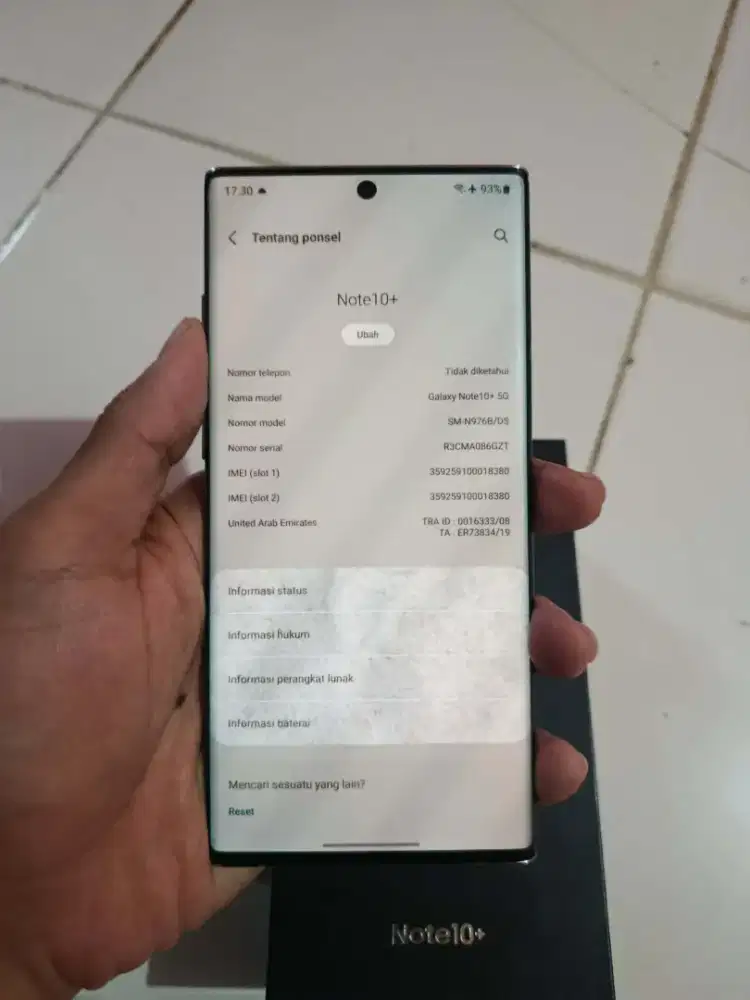 Samsung galaxy note 10+ 12+8/256