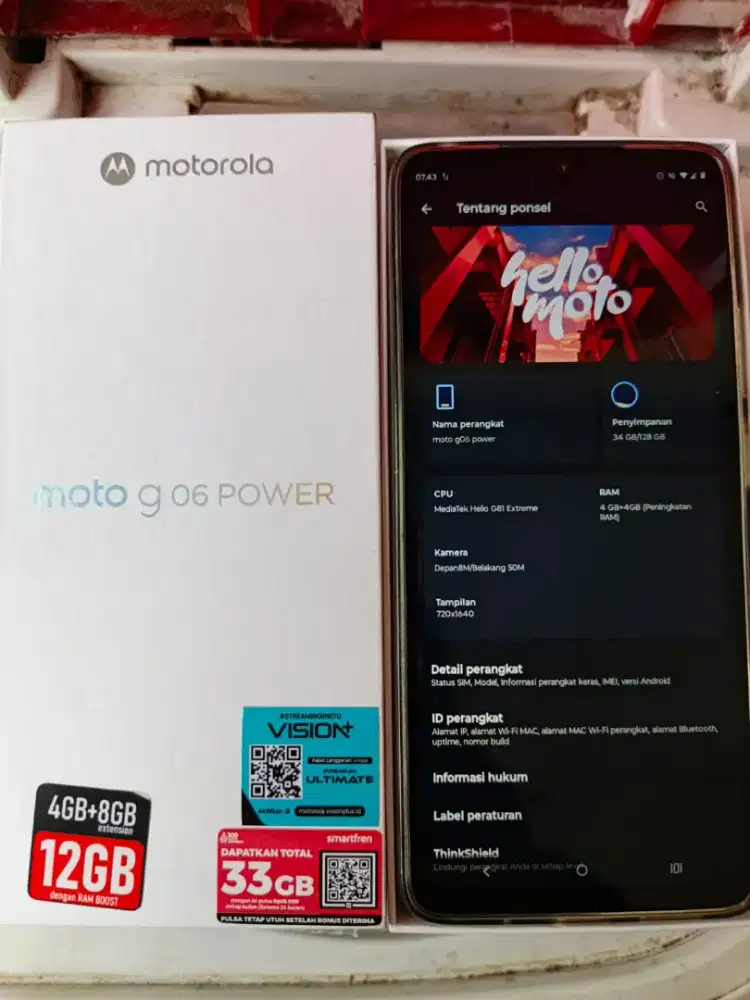 DIJUAL HP MURAH MOTOROLA G06 POWER PEMAKAIAN 1 BULAN
