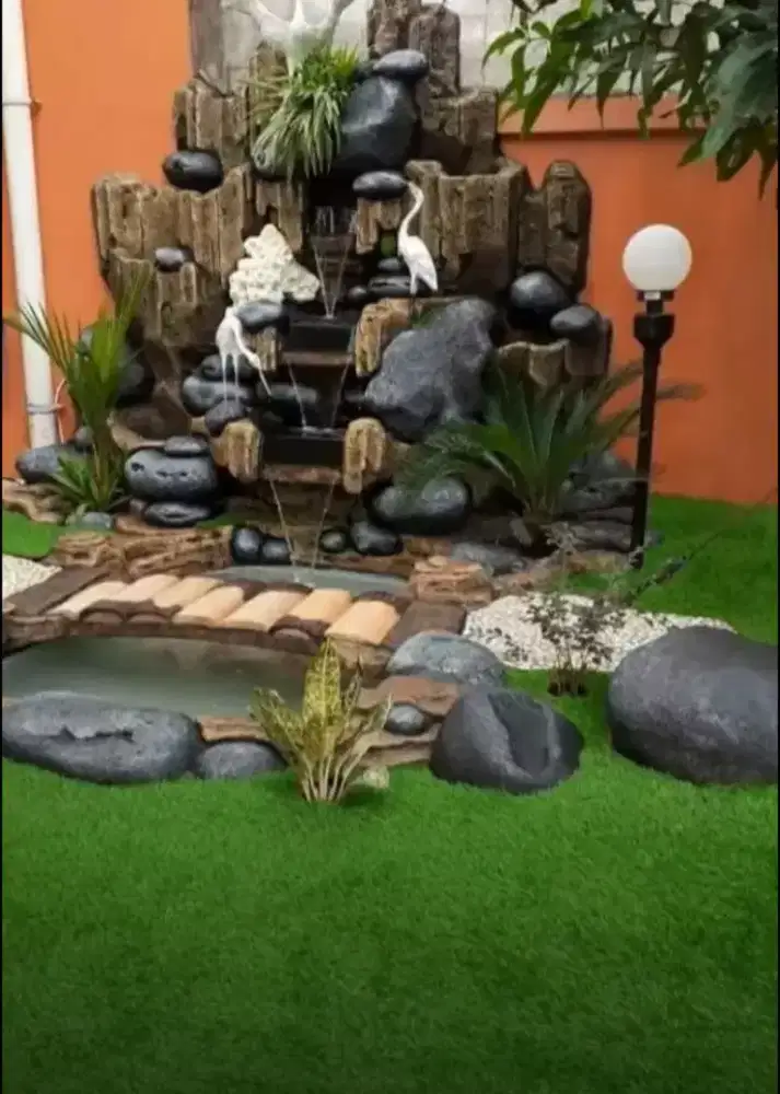 PembuTan kolam kolam hias koi relief tebing