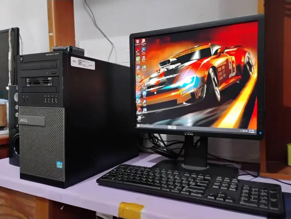 Pc editing dan gaming dell,,intel i5 + ram 8gb + monitor 19inch