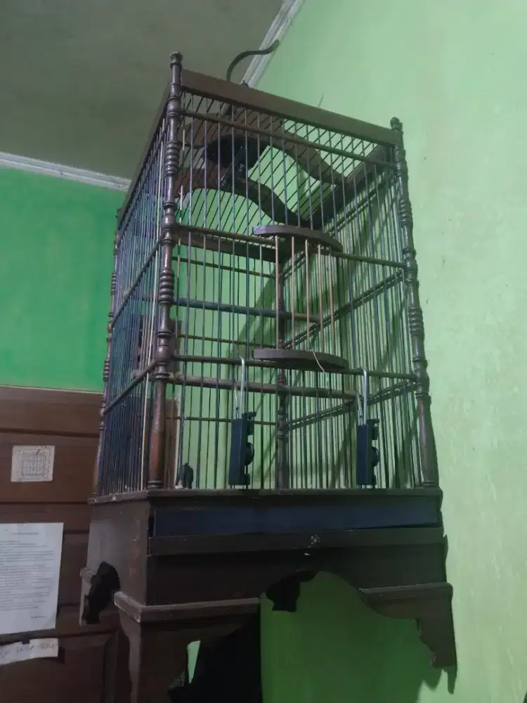 Sangkar burung full ukir layak pake