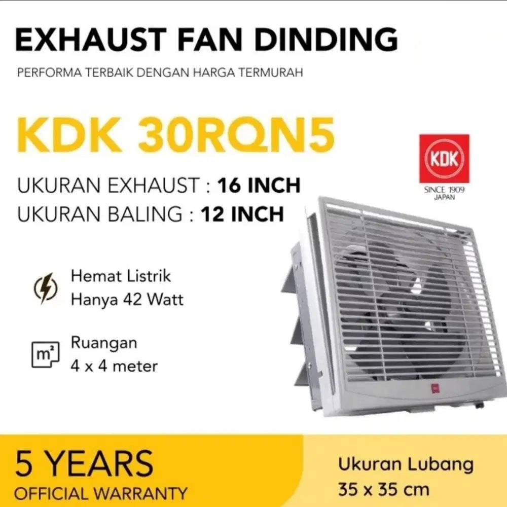 Exhaust Fan 30 inch KDK 30RQN