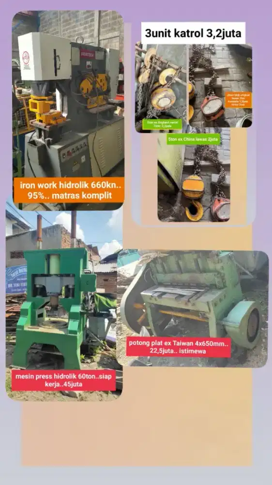 Mesin potong tekuk plat hidrolik