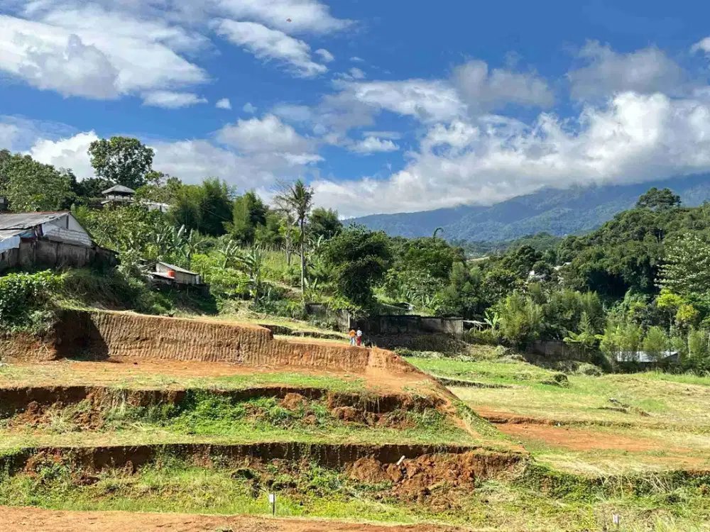 Tanah Cisarua Dijual Murah Siap Bangun View Pegunungan SHM