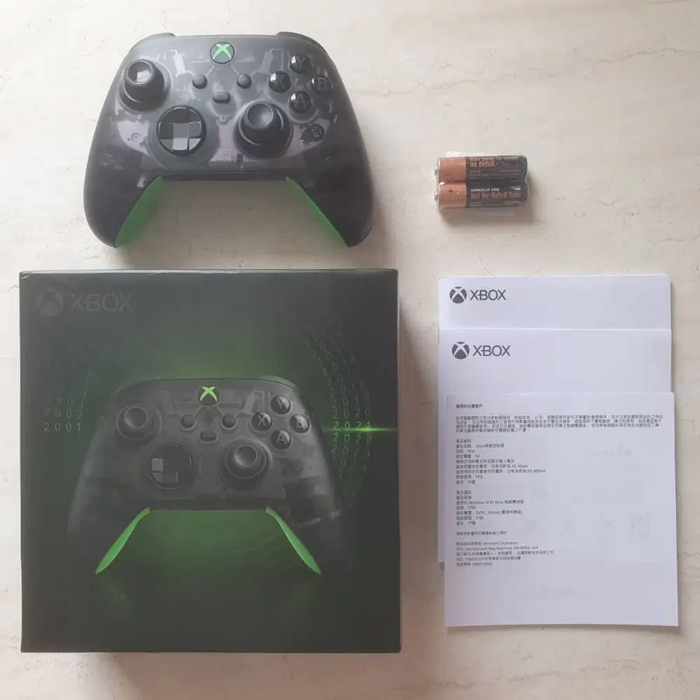 Microsoft Xbox 20th Anniversary Controller (Black Green, Hitam Hijau)