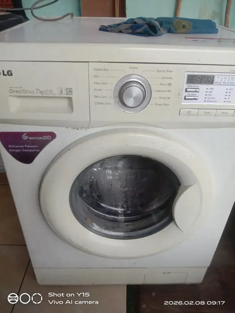 Jual mesin cuci LG satu tabung kondisi nyala