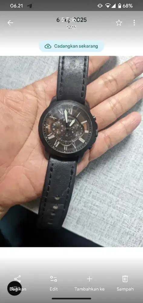 Jam fossil original TITANIUM keren