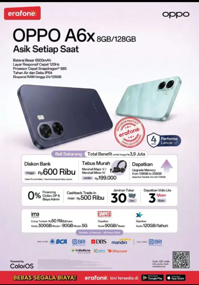 OPPO a6x 8/128 series