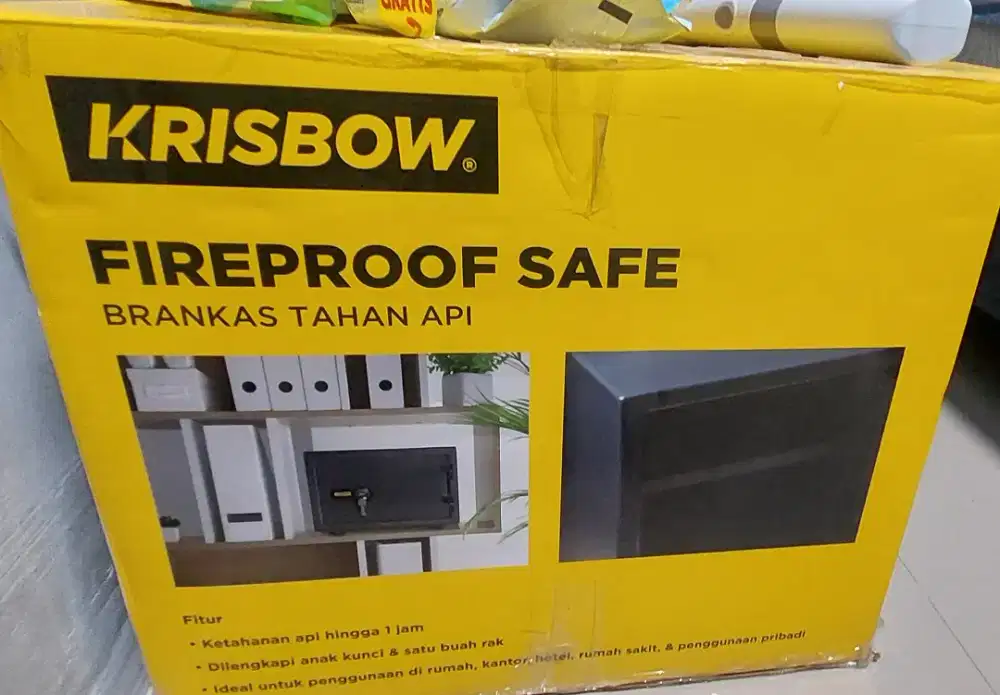 Brankas Tahan Api (Krisbow Fireproof Safe)