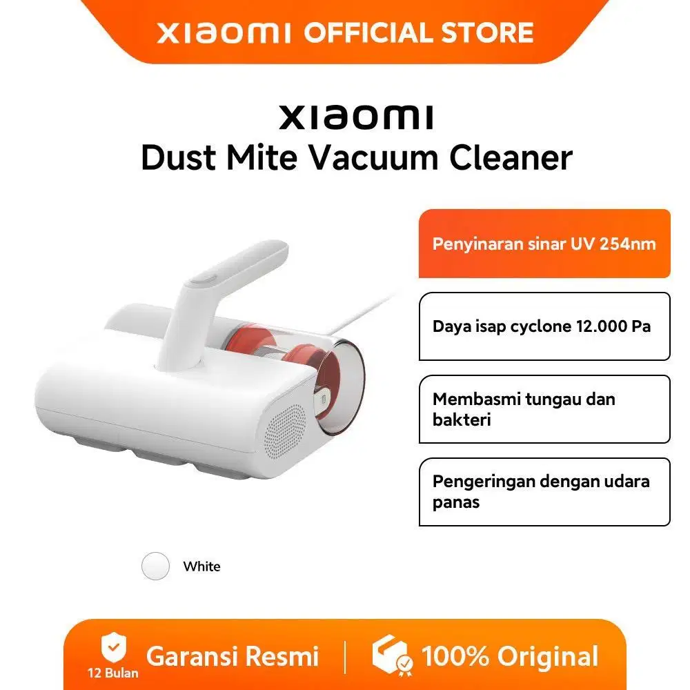 Xiomi dust mite vacuum cleanser daya hisap cyclone 12,000 pa