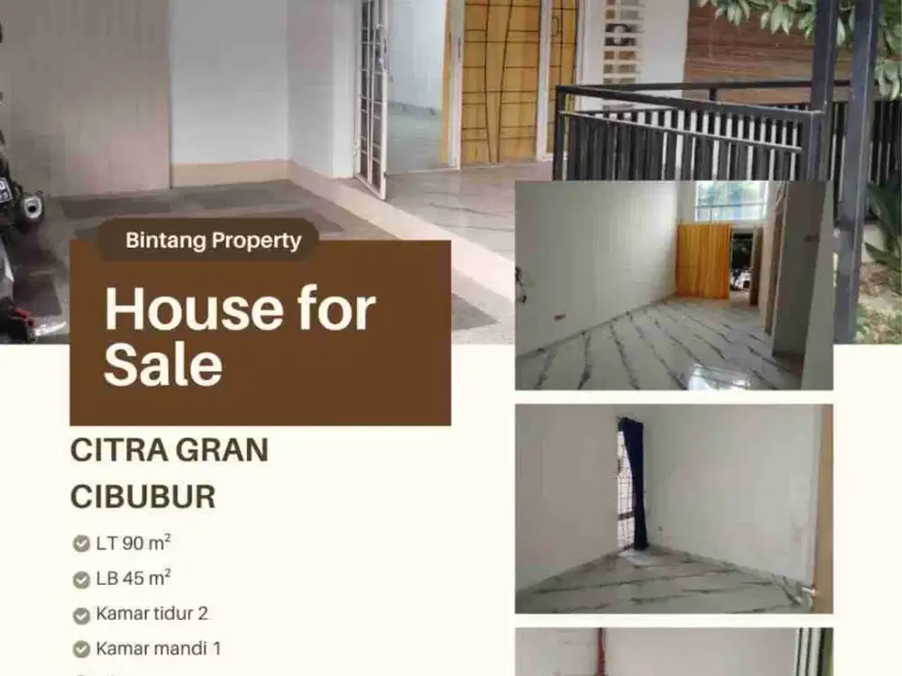 Dijual rumah cluster di Citra Gran