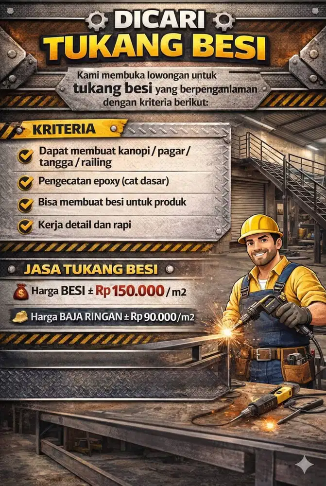Dicari Tukang Besi
