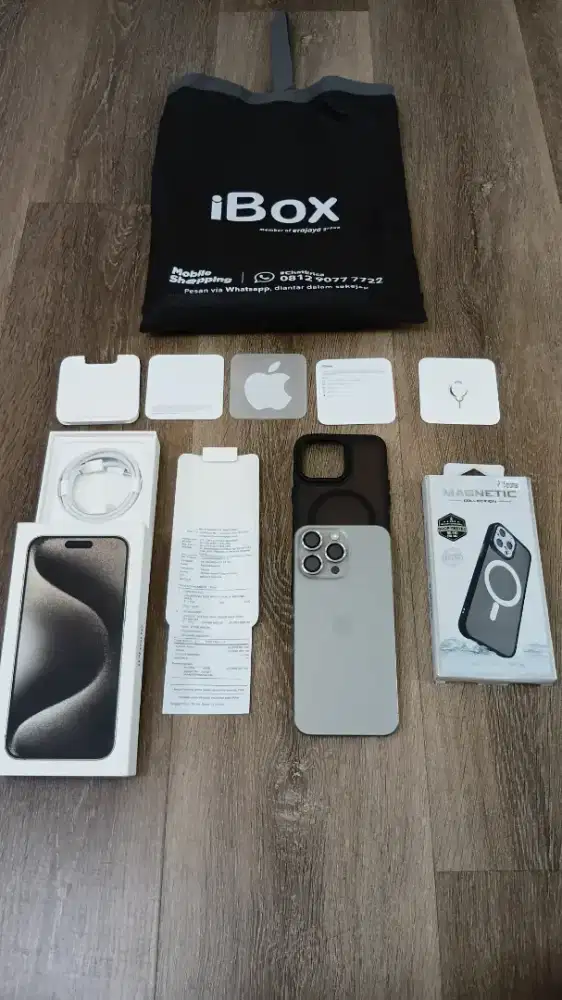 IPHONE 15 PRO MAX 256GB NATURAL TITANIUM IBOX 100%MULUS