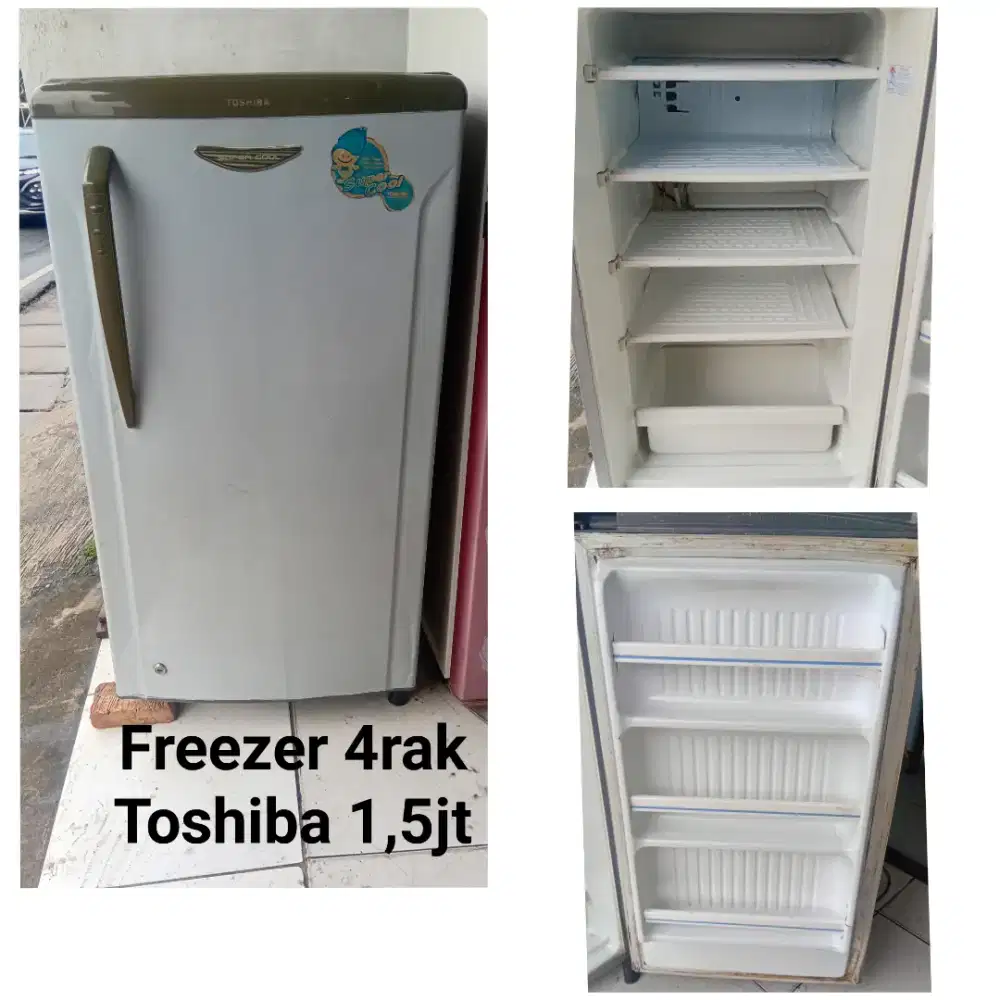 Freezer rak TOSHIBA bekas bergaransi
