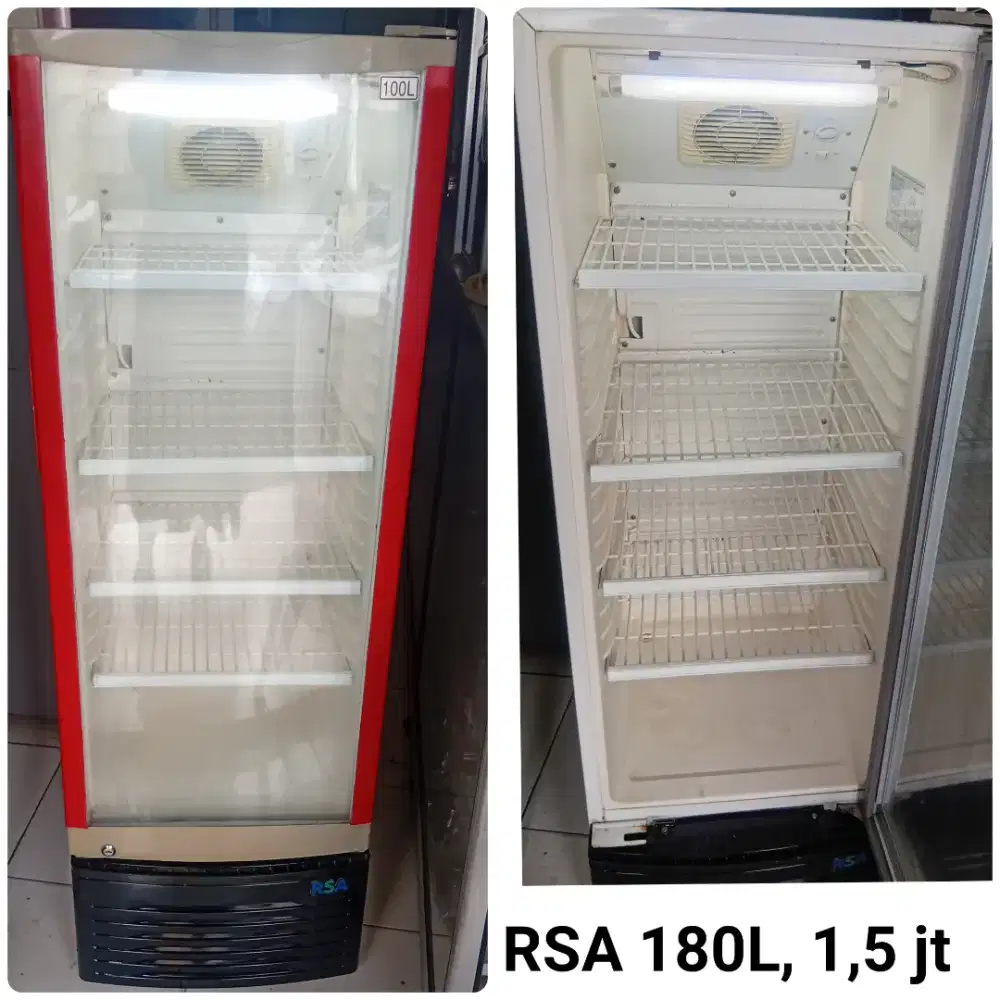 Showcase/kulkas kaca/pendingin/chiller bekas bergaransi