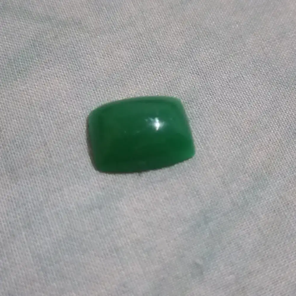 batu cincin giok hijau cerah natural tembus