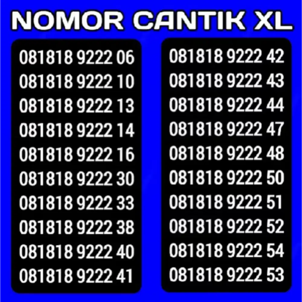 Cek Kartu Perdana Nomor Cantik XL Axiata 3GB dengan harga Rp50.000. Da