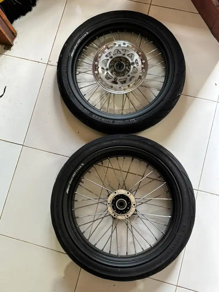 Roda supermoto + arm copy ktm pnp KLX