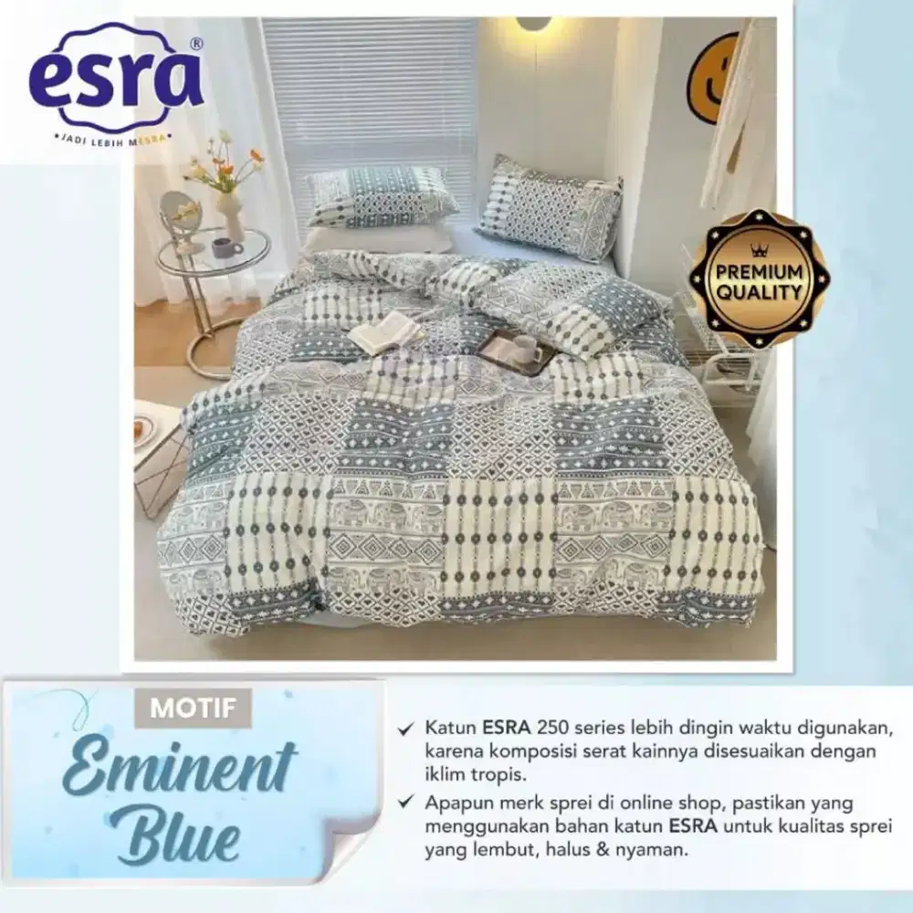Sprei katun eminent blue thailand