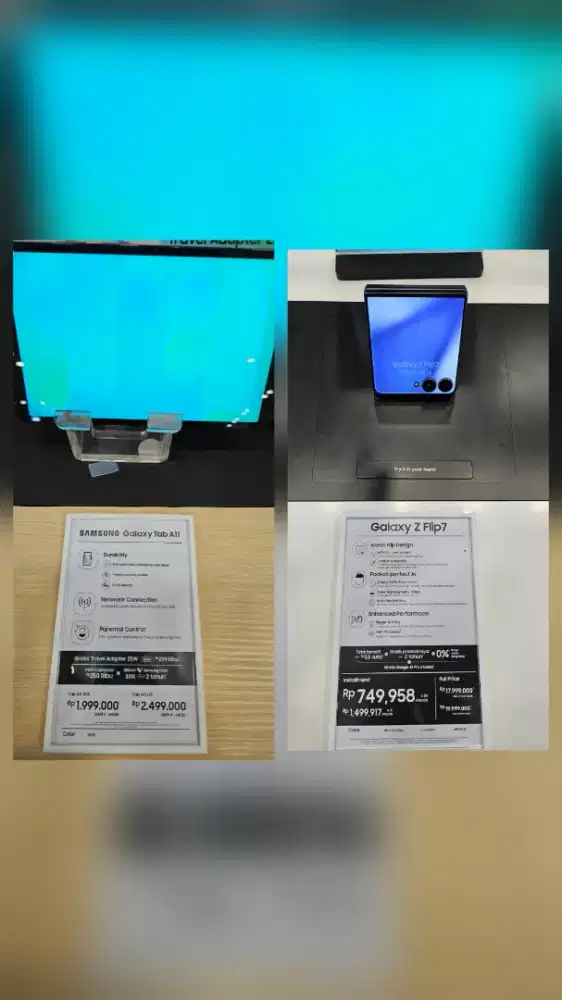 Z flip7 + Tab A11 new garansi sein