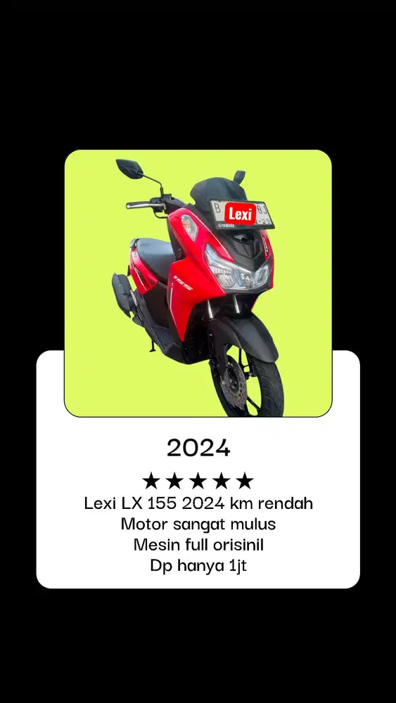Dp 1jt Yamaha Lexi LX155 (KTP daerah bs kredit) lexy LX 155
