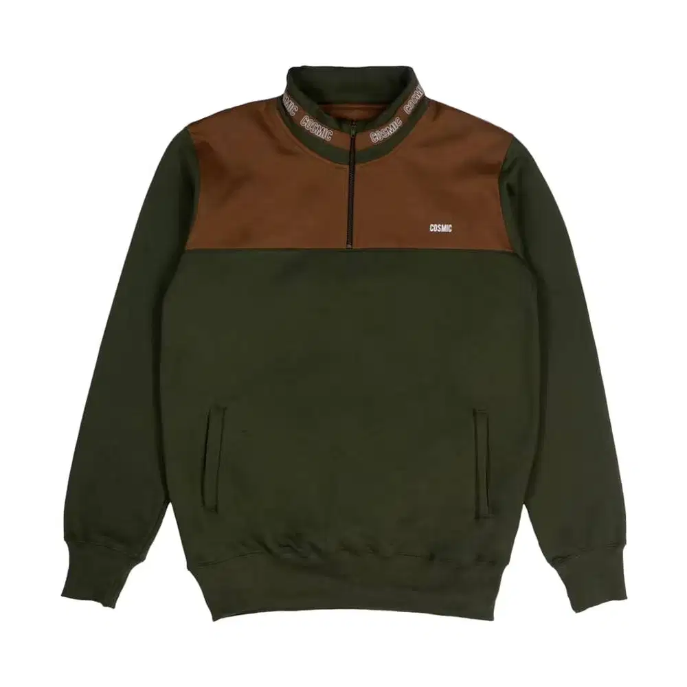 Hoodie Crewneck Cosmic Half Zip Army XL Original Murah Preloved Nego