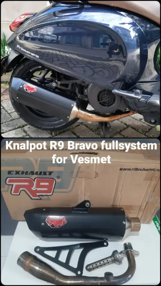 Knalpot R9 Bravo & Velg VRossi (for Vesmet)