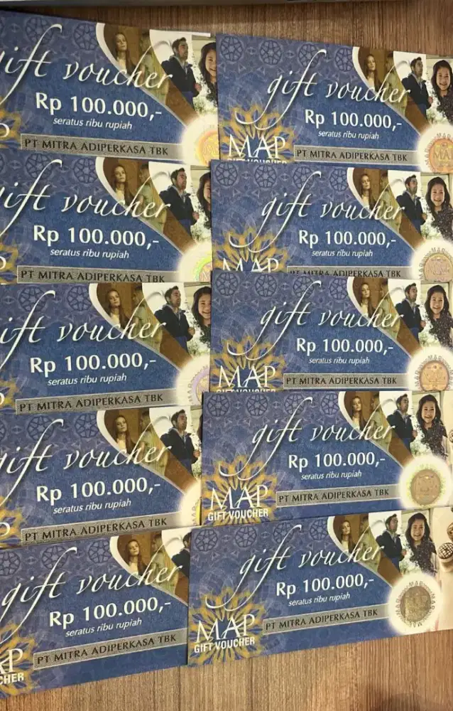Di jual Voucher MAP Pecahan 100 ribu (10 pcs)