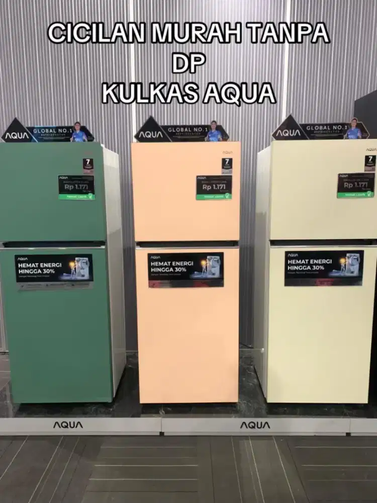 Kredit kulkas aqua 2pintu hanya dengan KTP