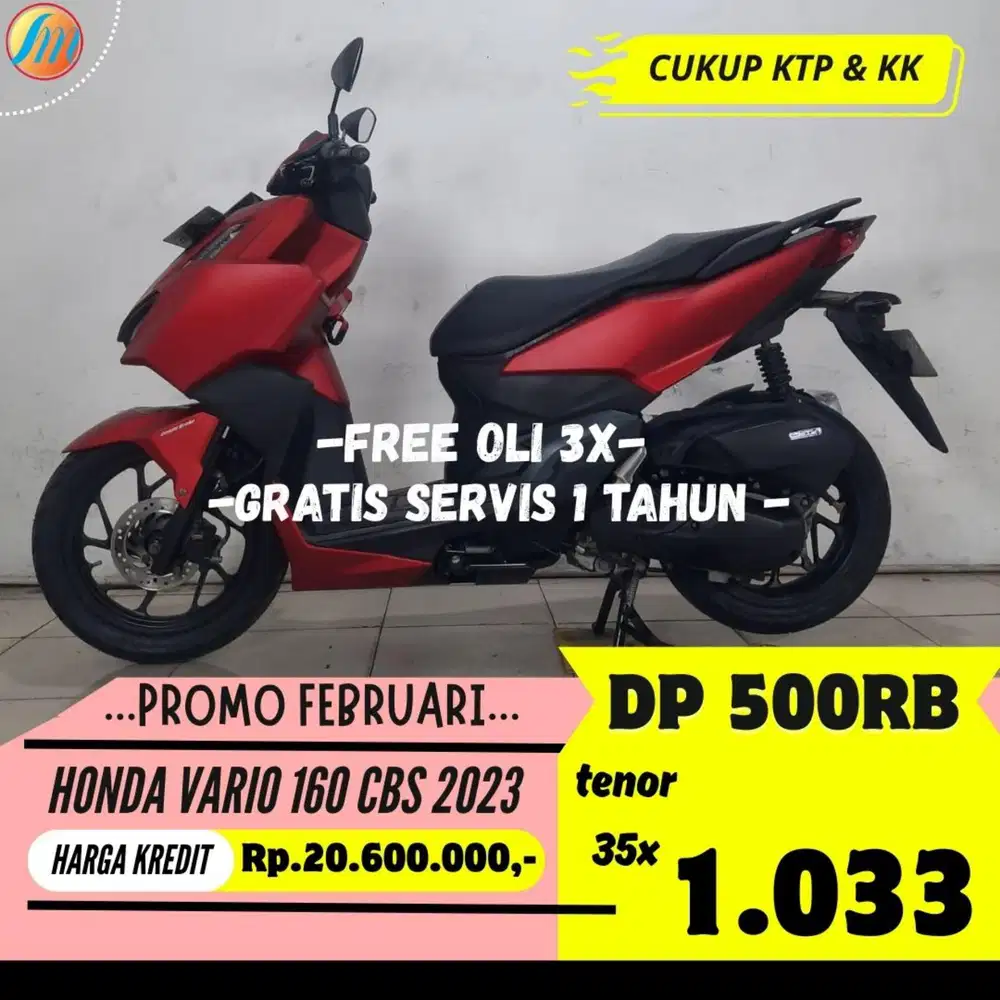 HONDA VARIO 160 CBS 2023 DP CUKUP 500RB ANGSURAN TERJANGKAU BERGARANSI