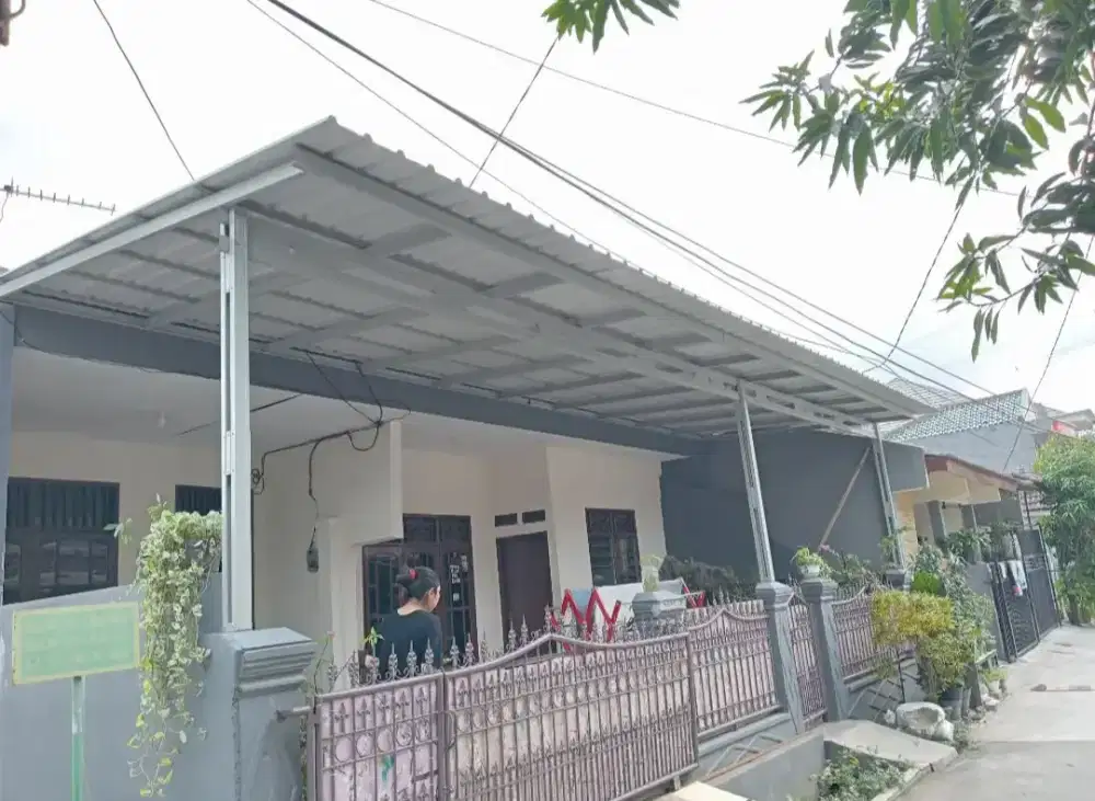 Pasang kanopi baja dan garasi