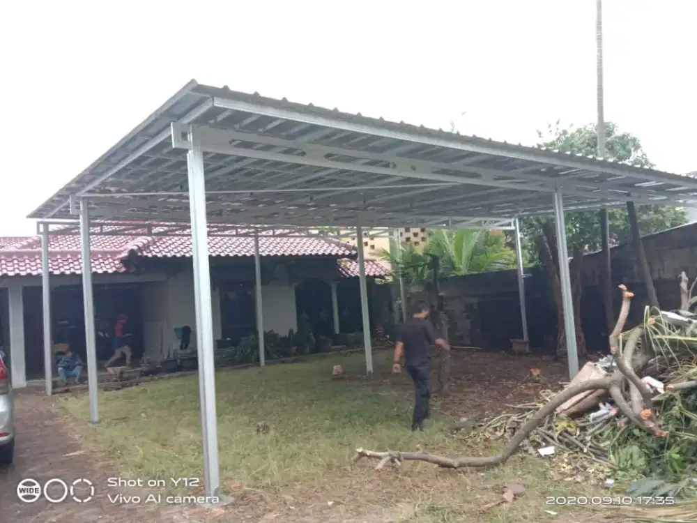 Pasang baja ringan atap spandek