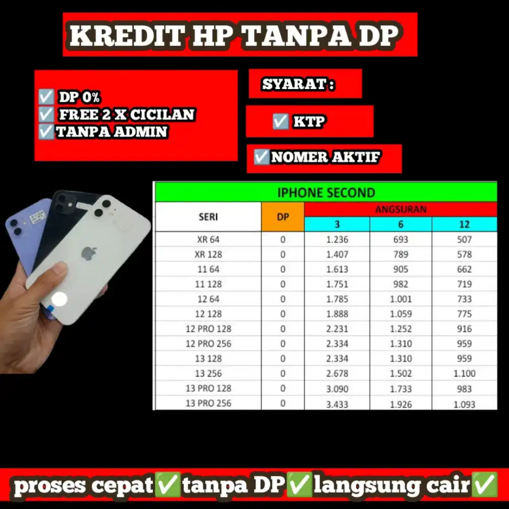 Kredit hp iPhone second