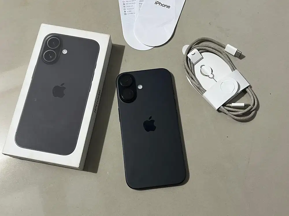 iPhone 16 128Gb Black iBox Garansi Panjang fullset original Nominus