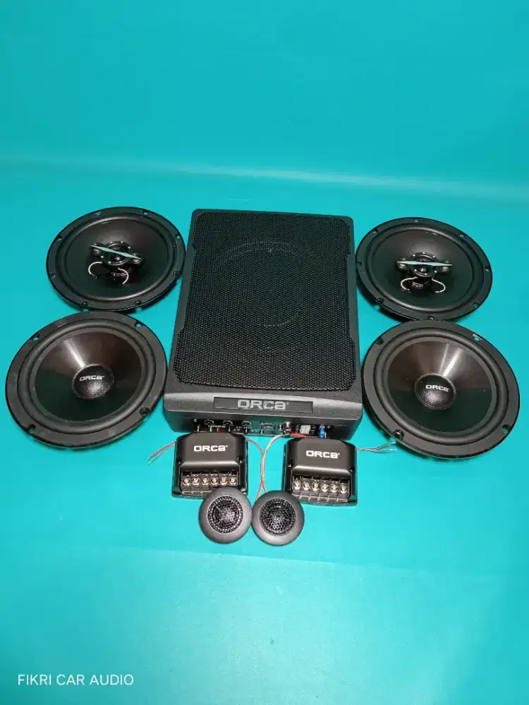 Ples Pasang Subwoofer Aktip ORCA 8 & Speaker Split & Speaker Coaksial