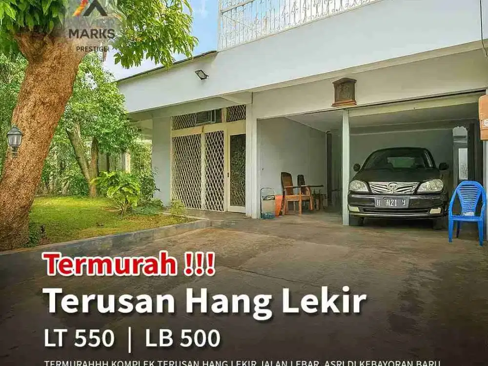 TERMURAHHH Komplek Terusan Hang Lekir jalan lebar, Asri
Di Kebayoran Baru 

Luas Tanah 550m2
Luas Bangunan 500m2
2 Lantai
4 Kamar Tidur
4 Kamar Mandi
Rumah Tua
Jual Hitung Tanah
Lokasi bagus, jalan lebar dan sangat tenang. Dekat sency dan plaza senayan

H