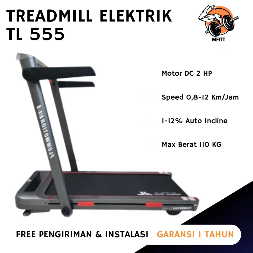 JUAL TREADMILL ELEKTRIK WALKING PAD AUTO INCLINE PREMIUM