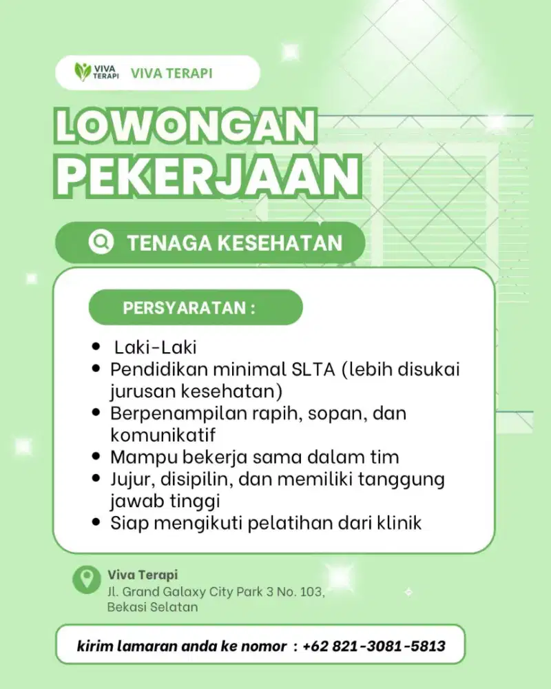Lowongan kerja layanan kesehatan