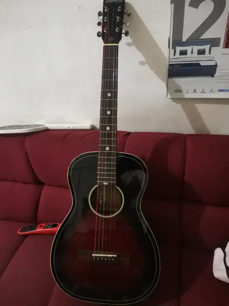 Gitar gretsch Jim Dandy akustik parlor bonus sarung